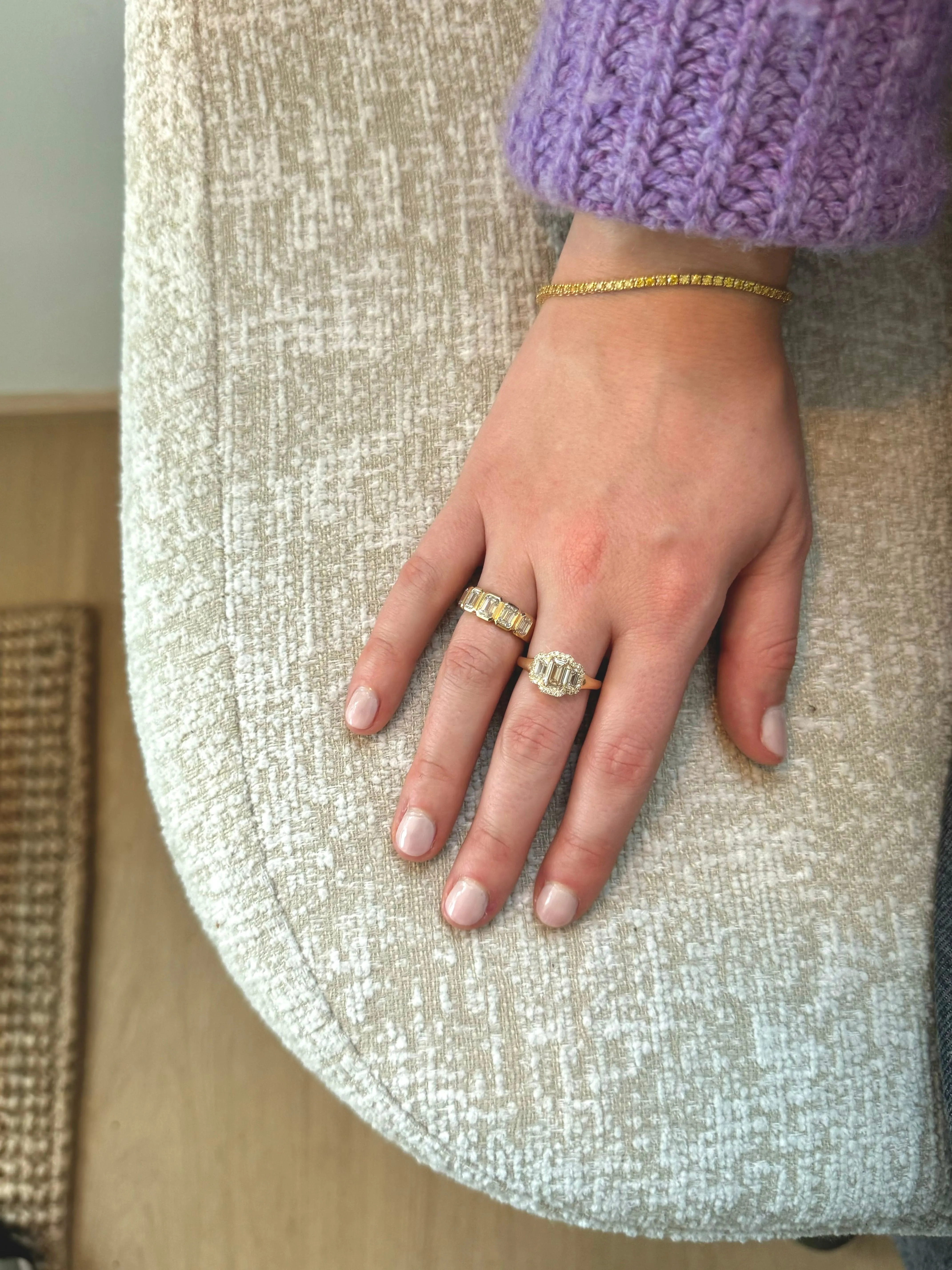 Orangy - Bracelet tennis en or jaune 18k et diamants naturels sold by 58 Facettes product image thumbnail 2