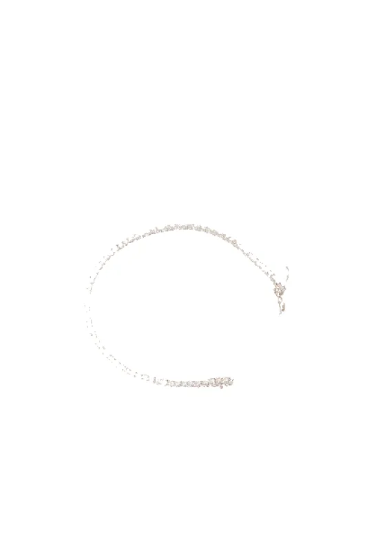 Bracelet tennis vintage en or blanc et diamants made by 58 Facettes