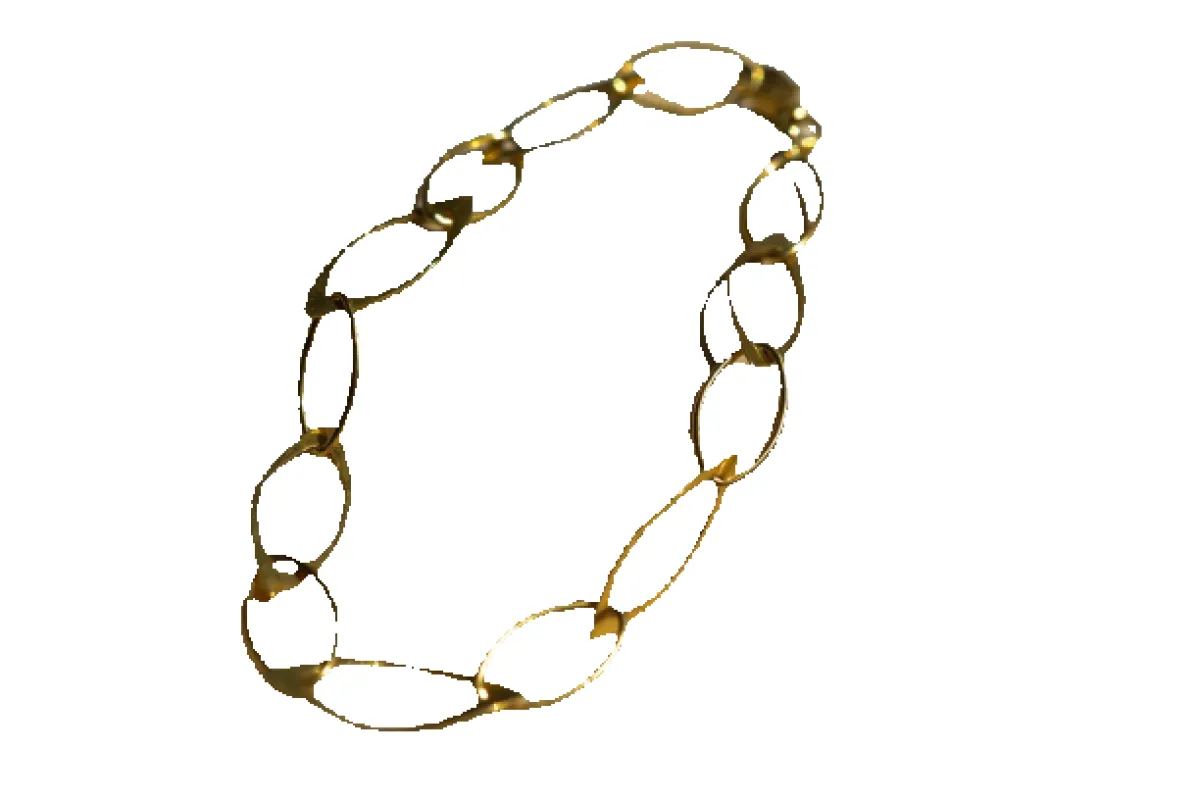 Bracelet à maillons ovales ajourés en or jaune 18k sold by 58 Facettes