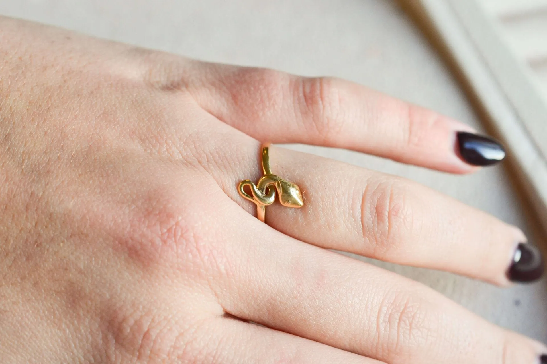 Bague serpent en or jaune 18 carats sold by 58 Facettes product image thumbnail 2