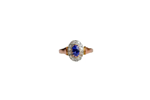 Bague marguerite halo de diamants en or rose 18 carats sold by 58 Facettes