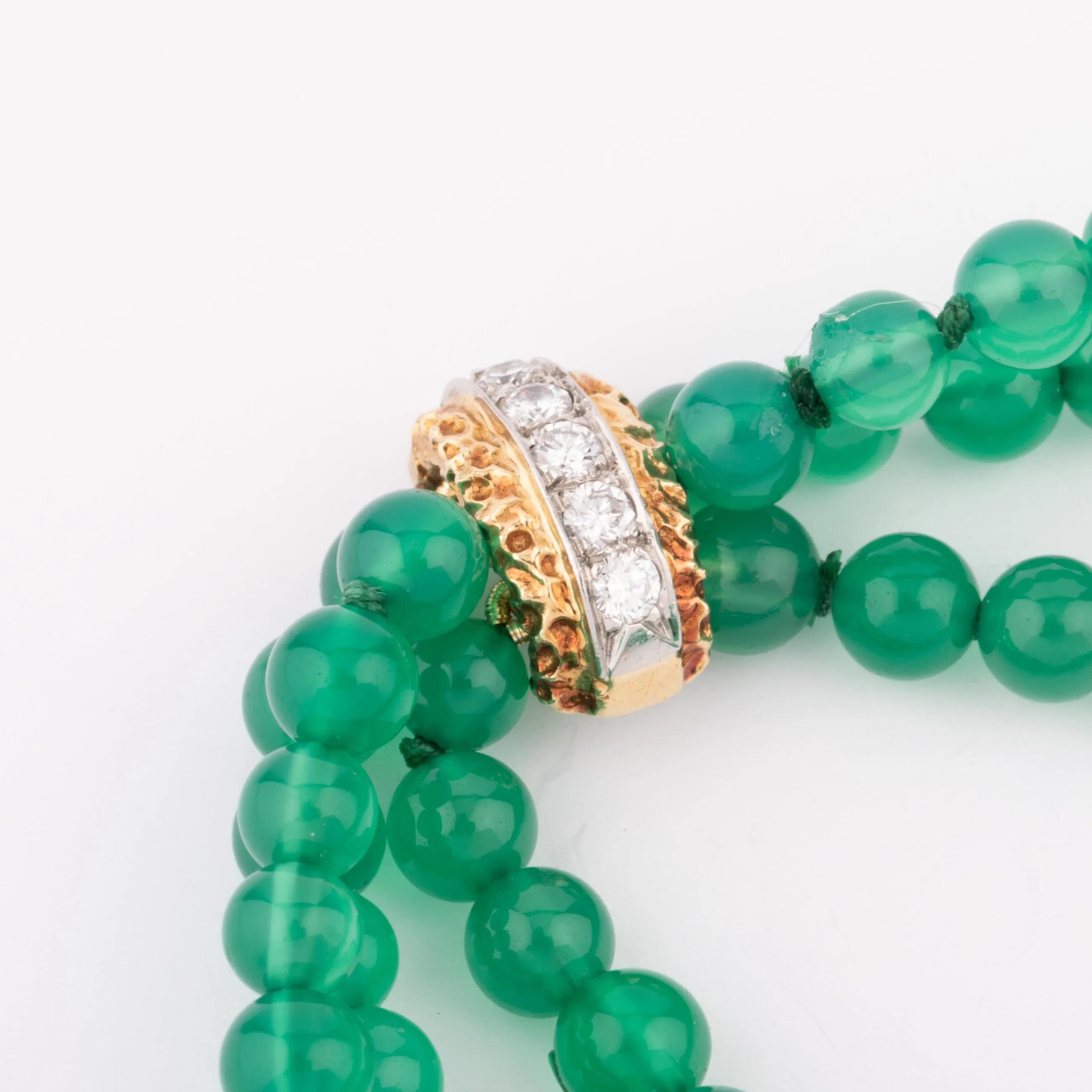 Van Cleef & Arpels - Bracelet en or jaune et chrysoprase pavé de diamants sold by 58 Facettes product image thumbnail 5