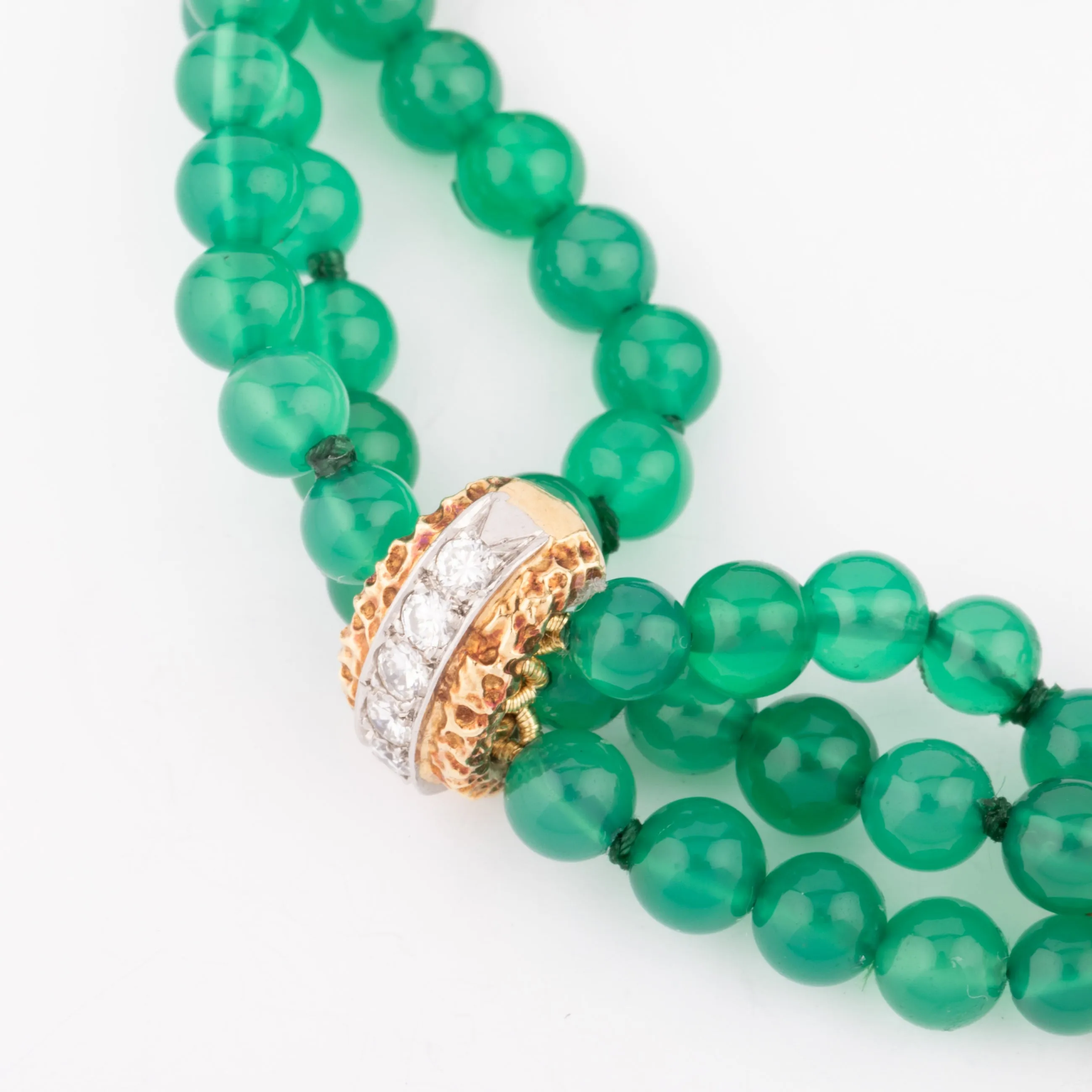 Van Cleef & Arpels - Bracelet en or jaune et chrysoprase pavé de diamants sold by 58 Facettes product image thumbnail 4