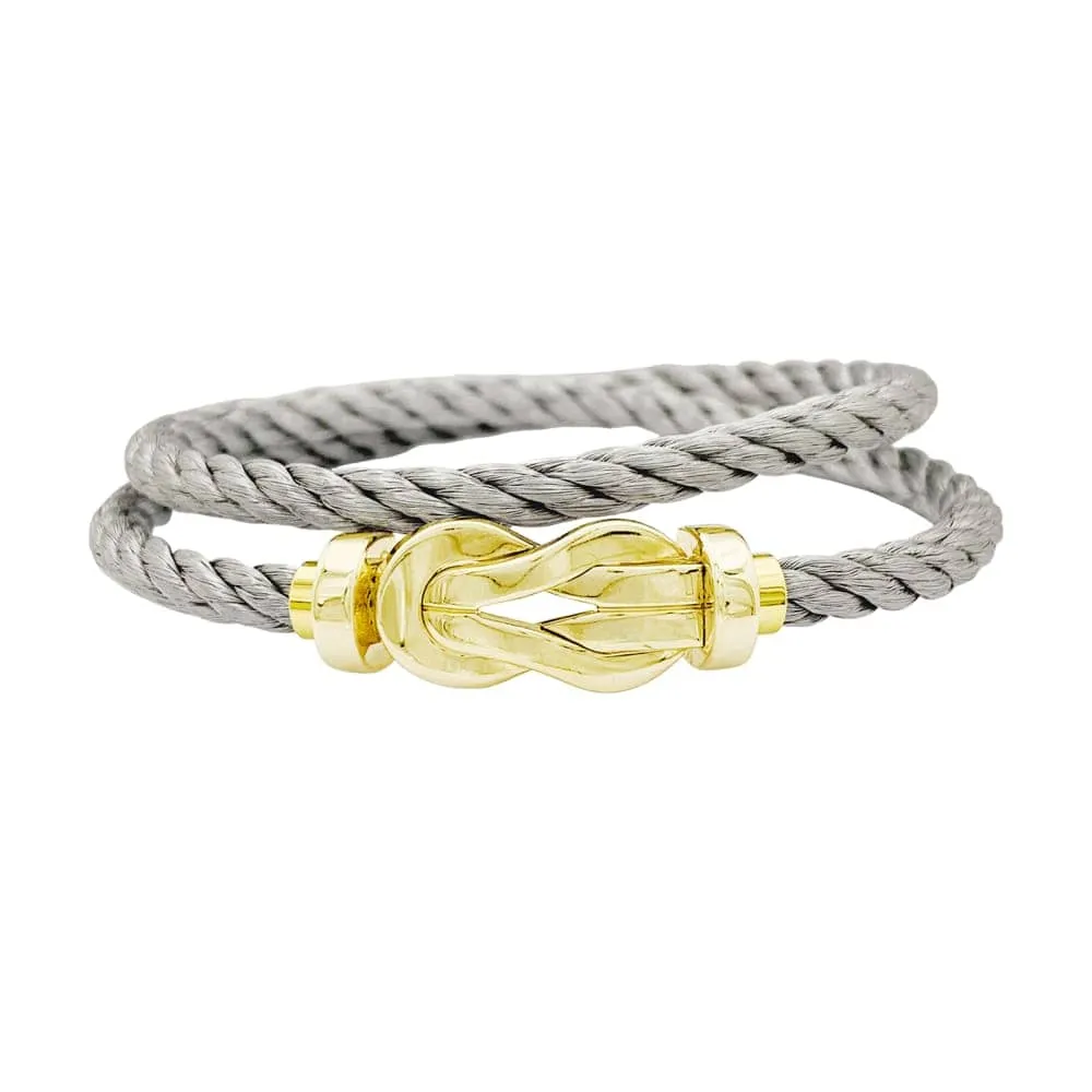 Bracelet Fred, "Chance infinie", or rose et acier. sold by 58 Facettes