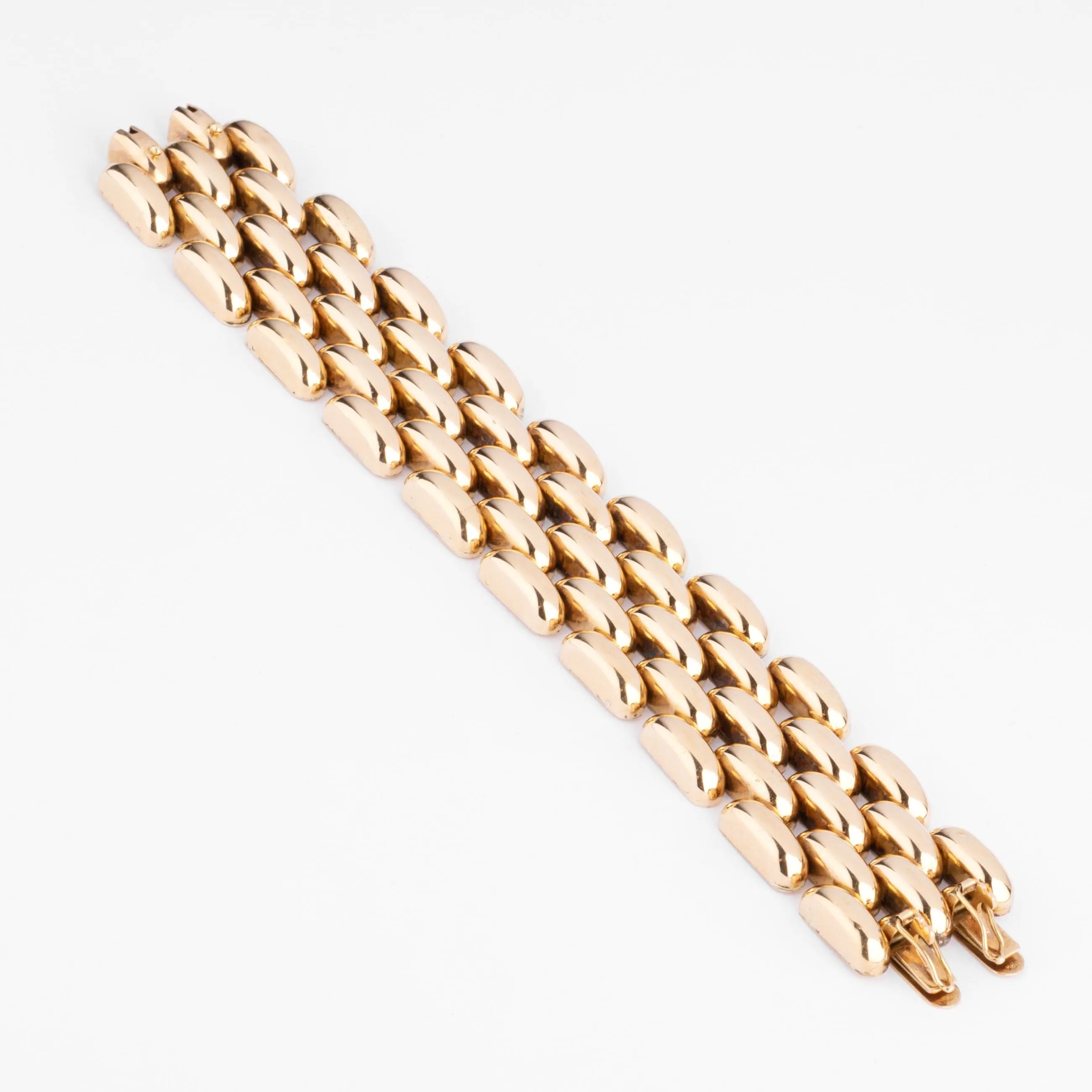 Bracelet manchette 5 rangs en or jaune 18k sold by 58 Facettes product image thumbnail 4