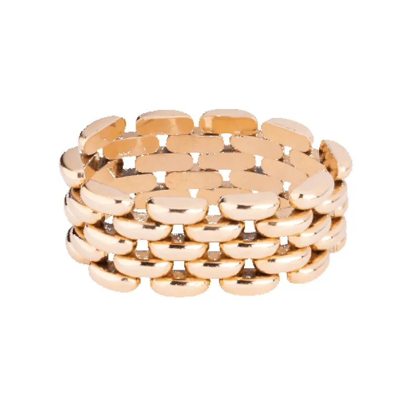 Bracelet manchette 5 rangs en or jaune 18k sold by 58 Facettes