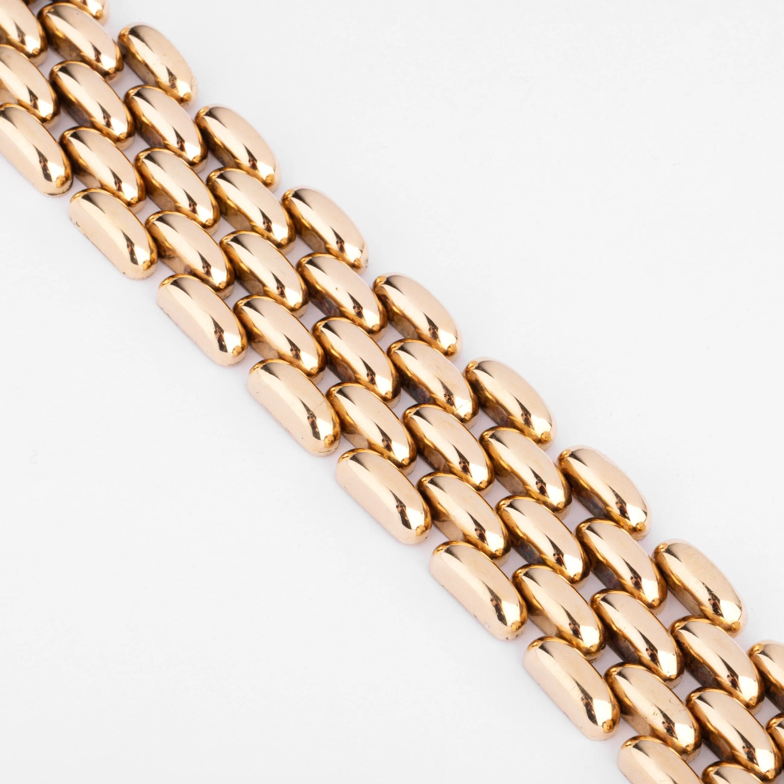 Bracelet manchette 5 rangs en or jaune 18k sold by 58 Facettes product image thumbnail 5