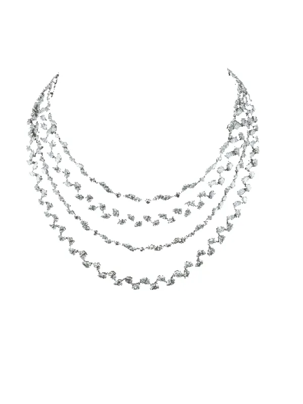 Four layers Diamond Cocktail High-end necklace sold by 58 Facettes