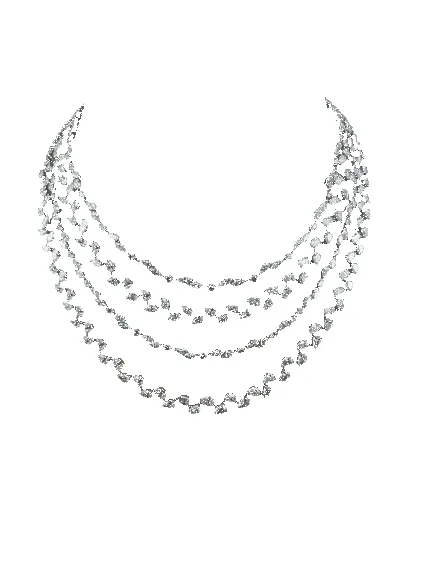 Four layers Diamond Cocktail High-end necklace sold by 58 Facettes
