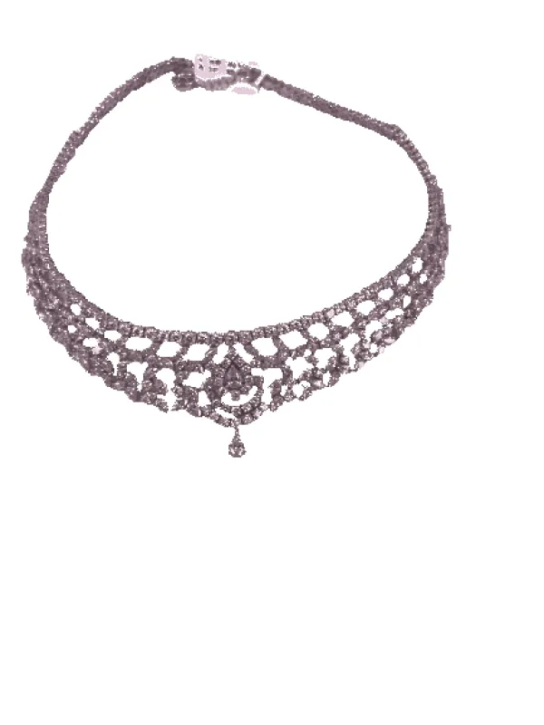 Princess high-end diamond necklace sold by 58 Facettes