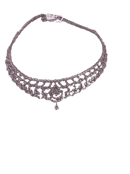 Princess high-end diamond necklace sold by 58 Facettes