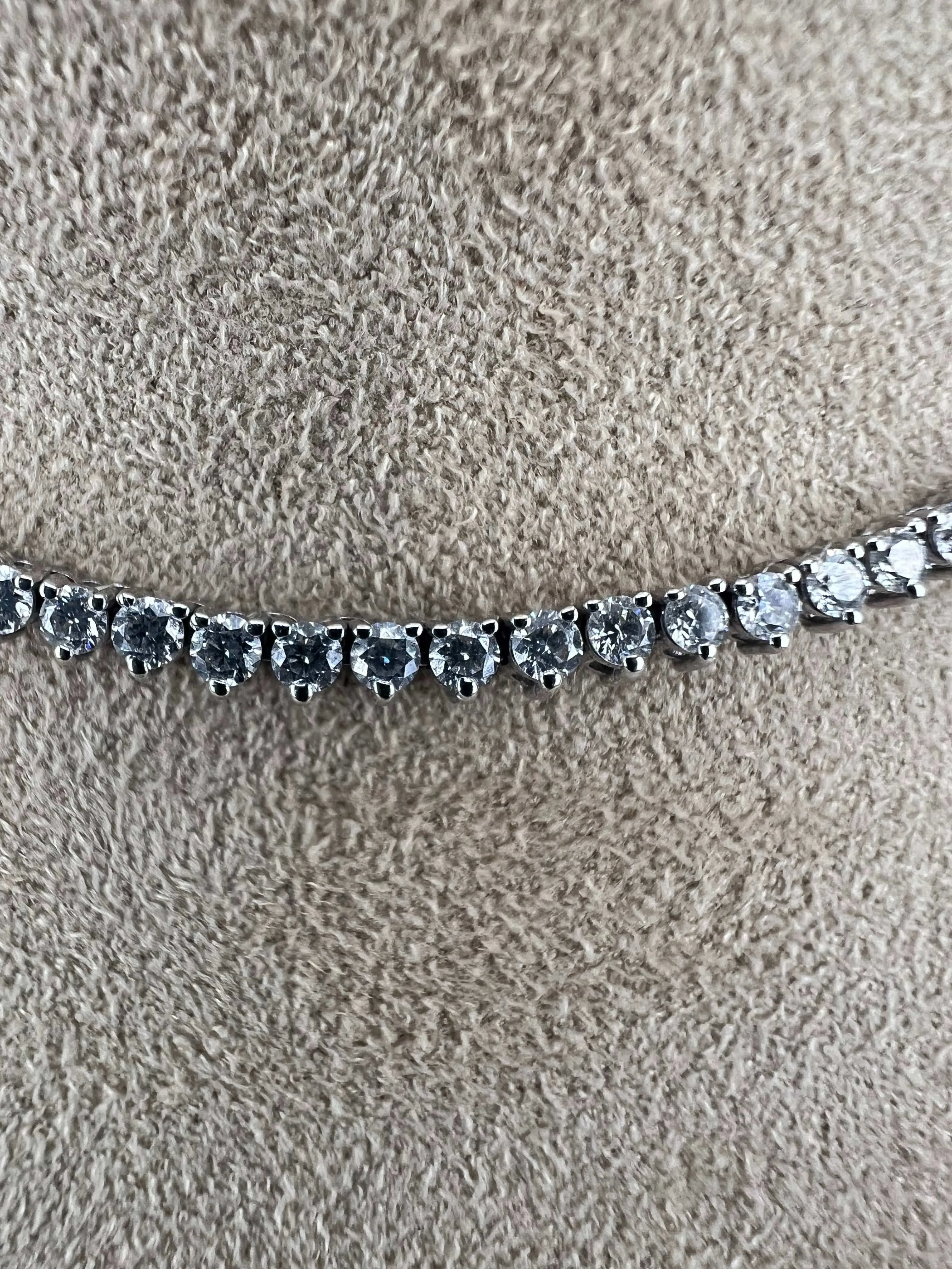 Diamond Tennis necklace white gold sold by 58 Facettes product image thumbnail 3