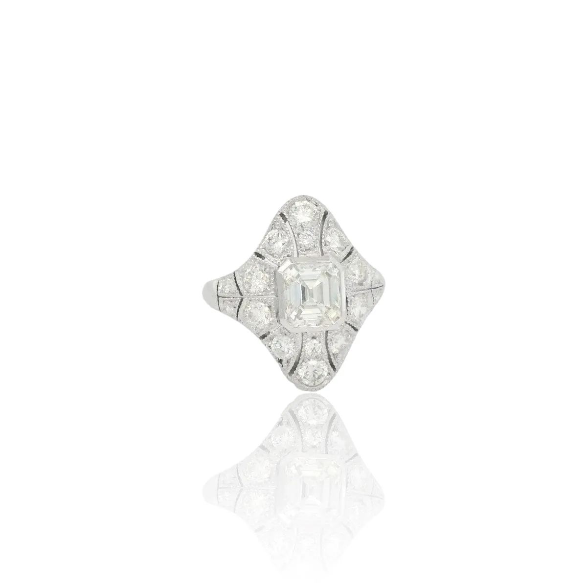 Bague Art déco en or blanc 18k et diamants sold by 58 Facettes product image thumbnail 3