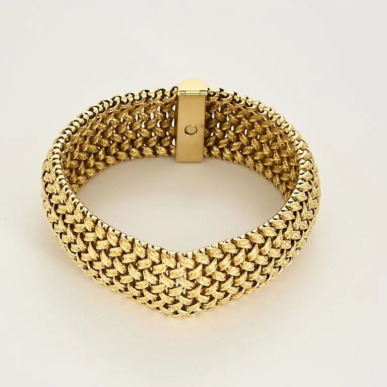 Bracelet en or jaune tressée sold by 58 Facettes product image thumbnail 3