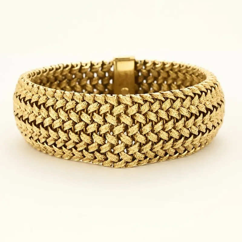 Bracelet en or jaune tressée sold by 58 Facettes