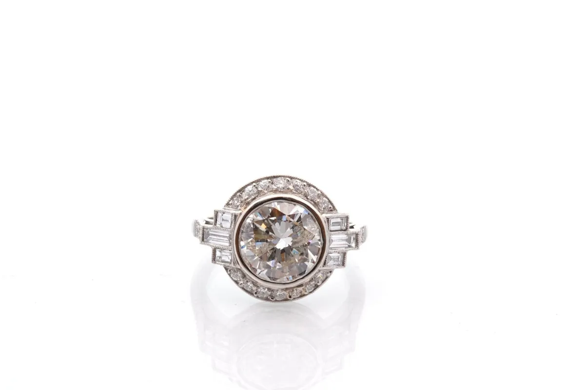 Bague art déco diamant de 3,11cts sold by 58 Facettes