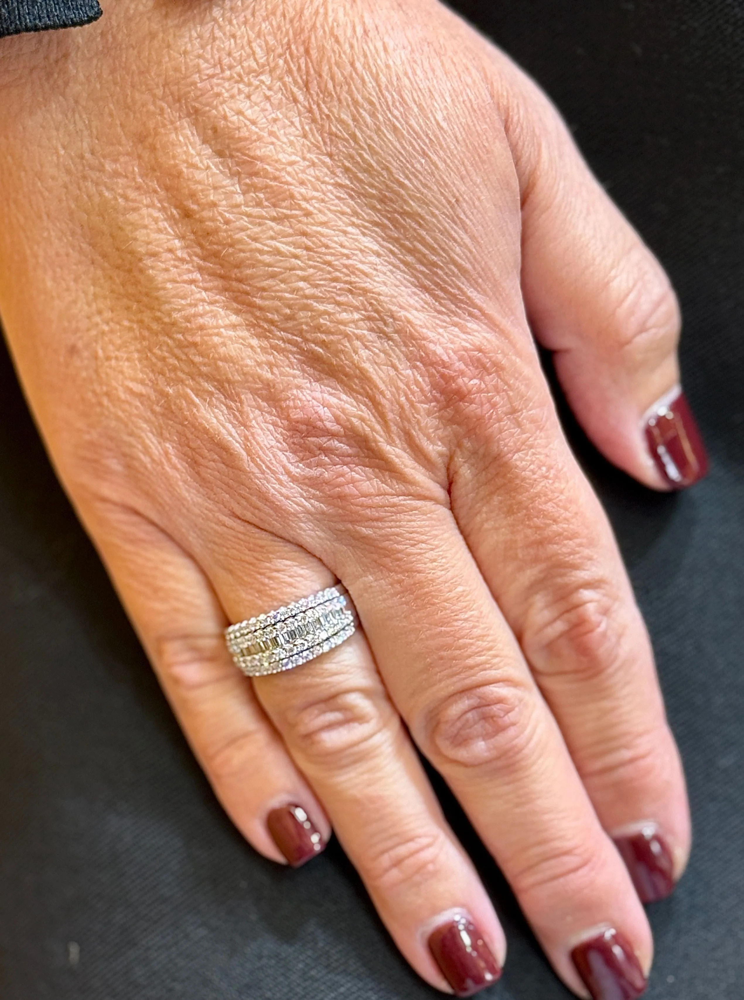 Bague bandeau en or blanc 18 carats et diamants sold by 58 Facettes product image thumbnail 4