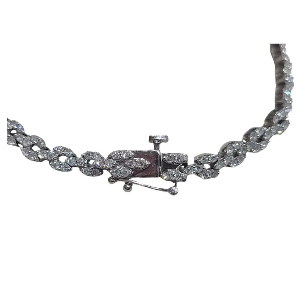 Bracelet en or blanc 18k et diamants sold by 58 Facettes product image thumbnail 4