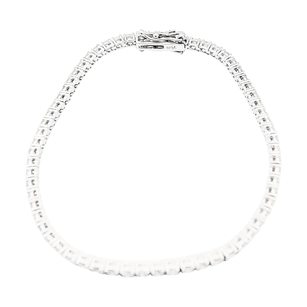 Bracelet ligne, or blanc et diamants. sold by 58 Facettes product image thumbnail 2