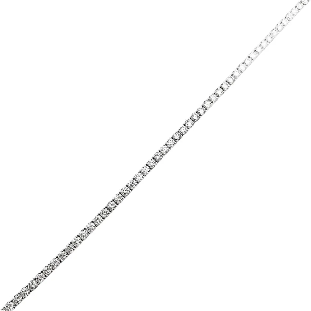 Bracelet ligne, or blanc et diamants. sold by 58 Facettes product image thumbnail 4
