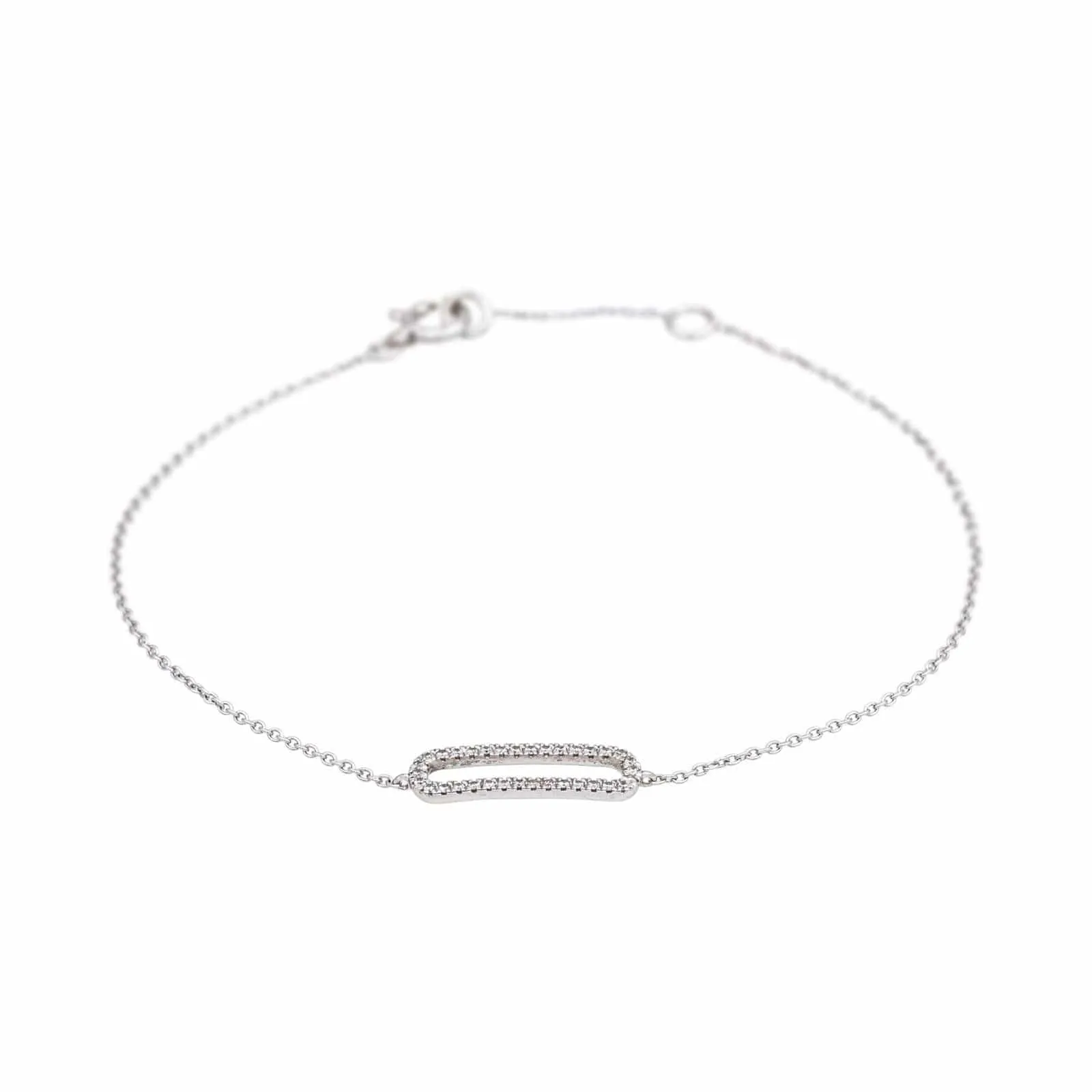 Bracelet en or blanc 18 carats serti de diamants sold by 58 Facettes