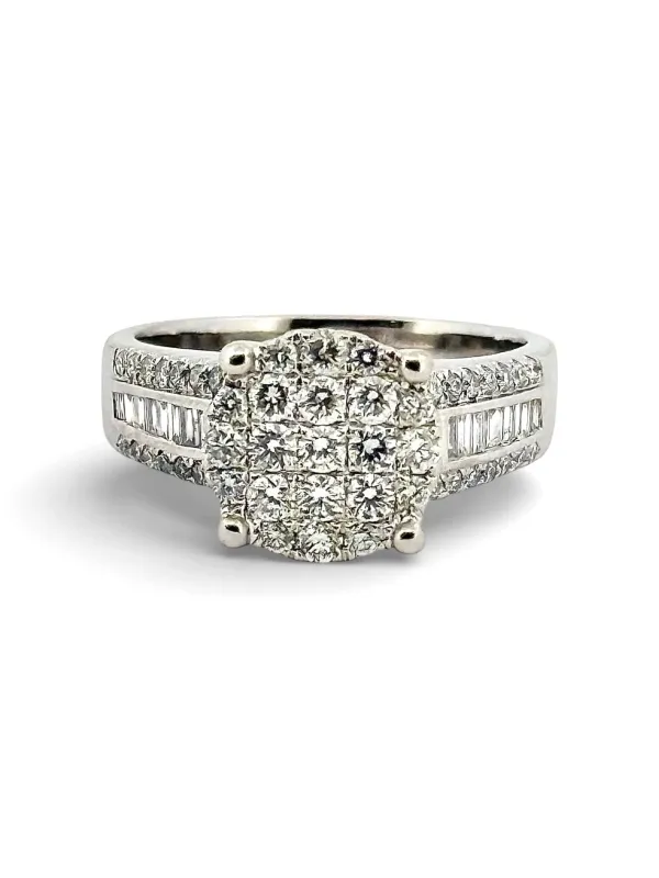 Bague en or blanc 18 carats et diamants sold by 58 Facettes