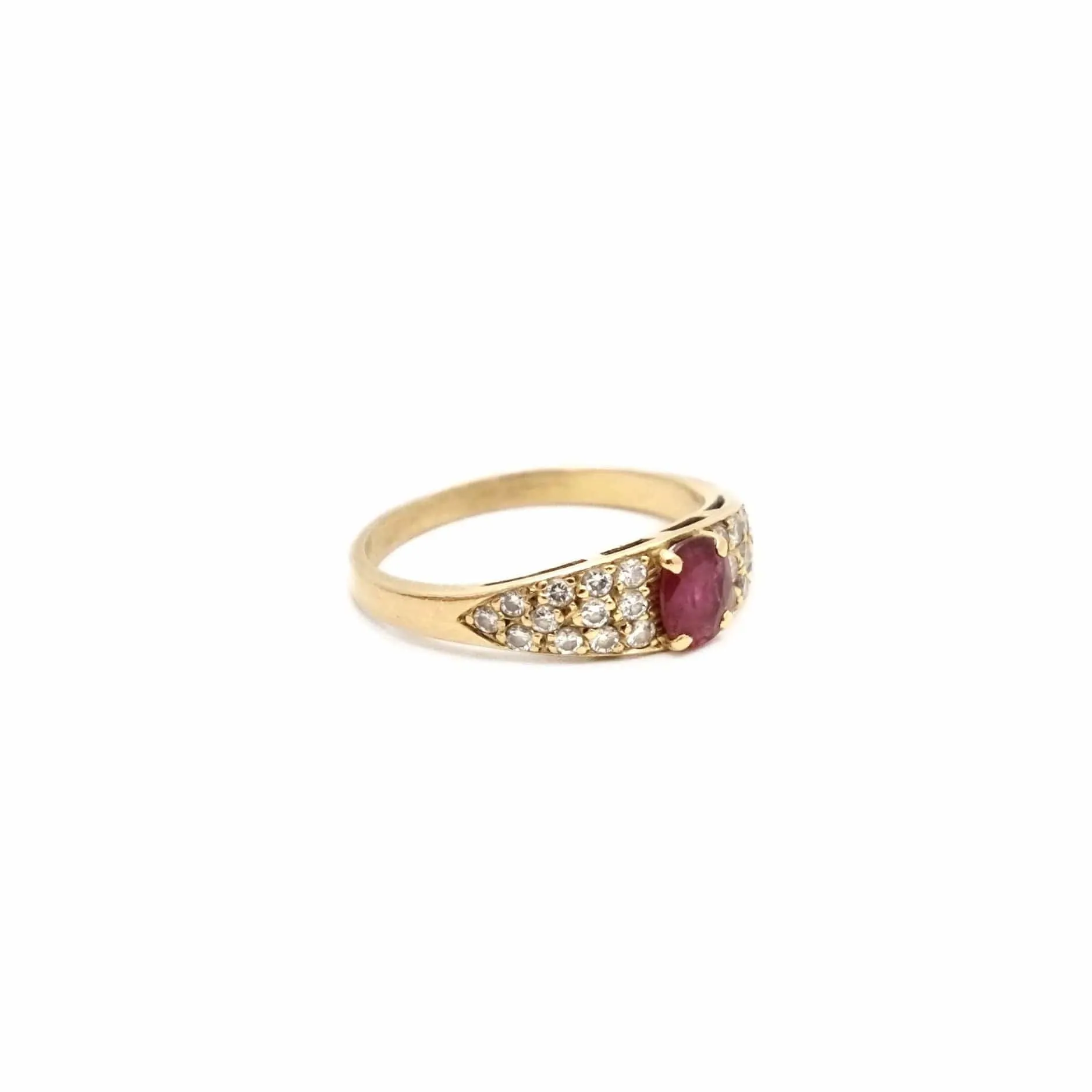 Bague Or jaune Rubis Diamants sold by 58 Facettes product image thumbnail 3