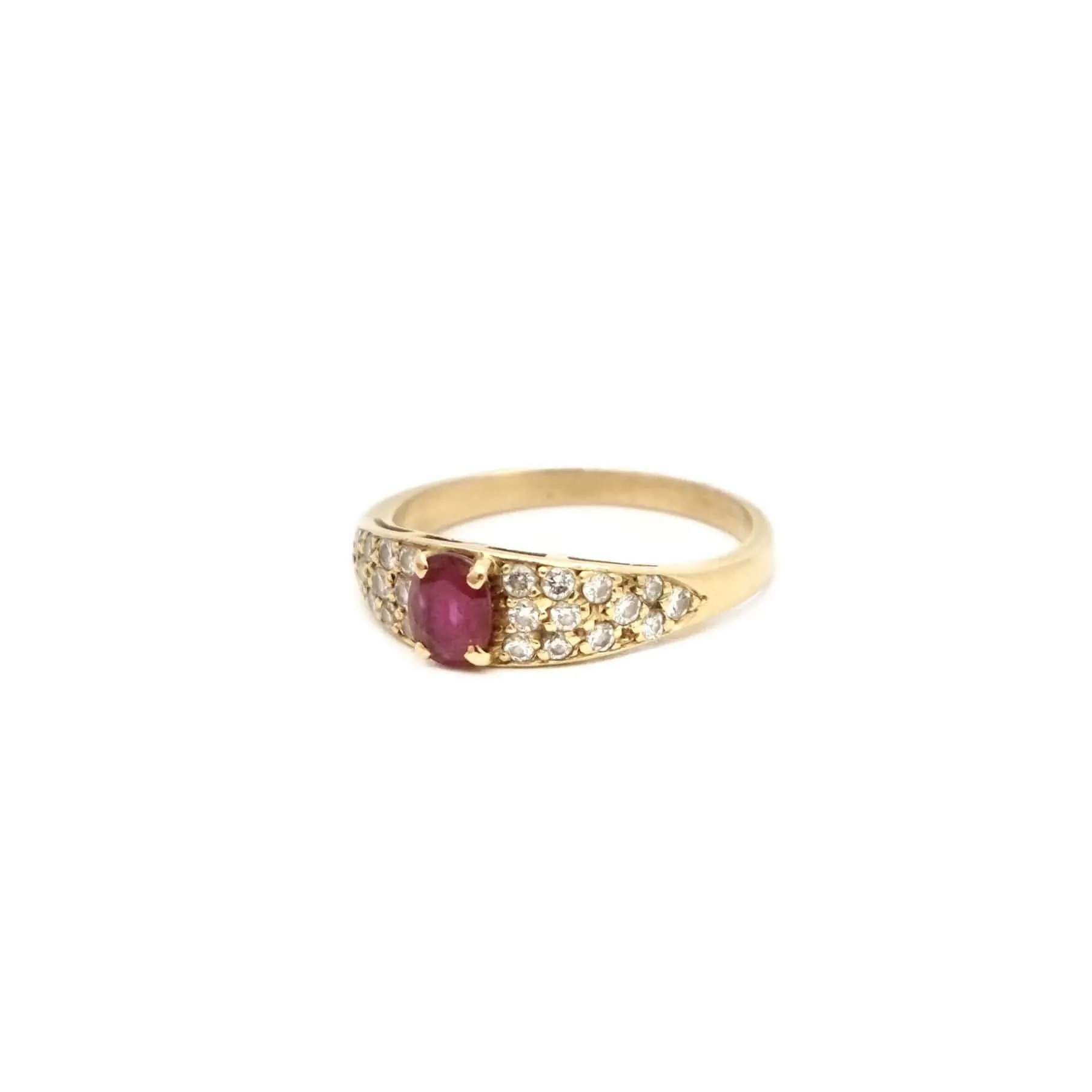 Bague Or jaune Rubis Diamants sold by 58 Facettes product image thumbnail 4
