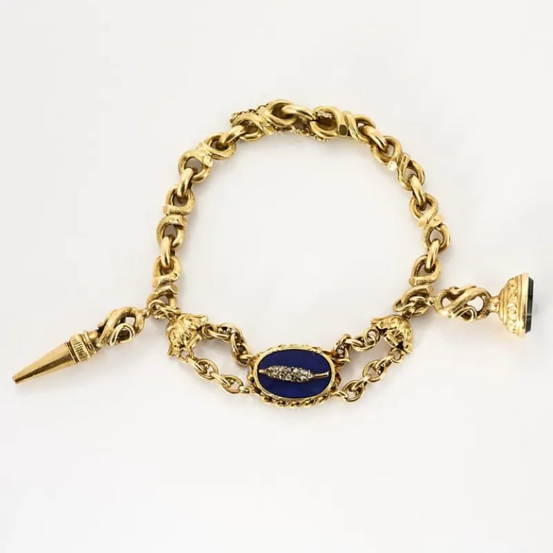 Bracelet charm's en or jaune . Napoléon III. made by 58 Facettes