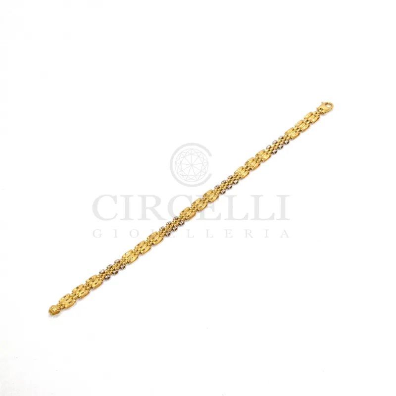 Bracelet maille panthère bicolore en or 18k made by 58 Facettes