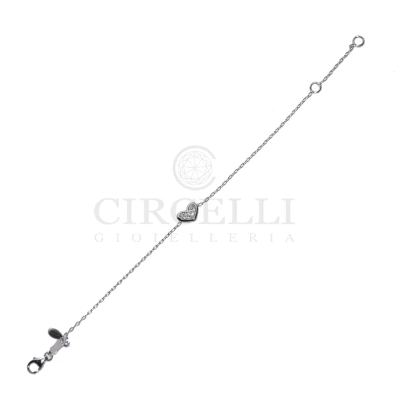 Bracelet cœur en or blanc 18k sold by 58 Facettes