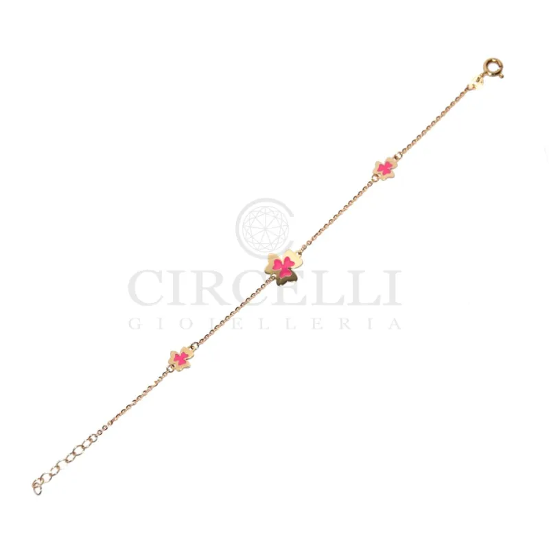 Bracelet trèfles à quatre feuilles en or jaune 18k made by 58 Facettes