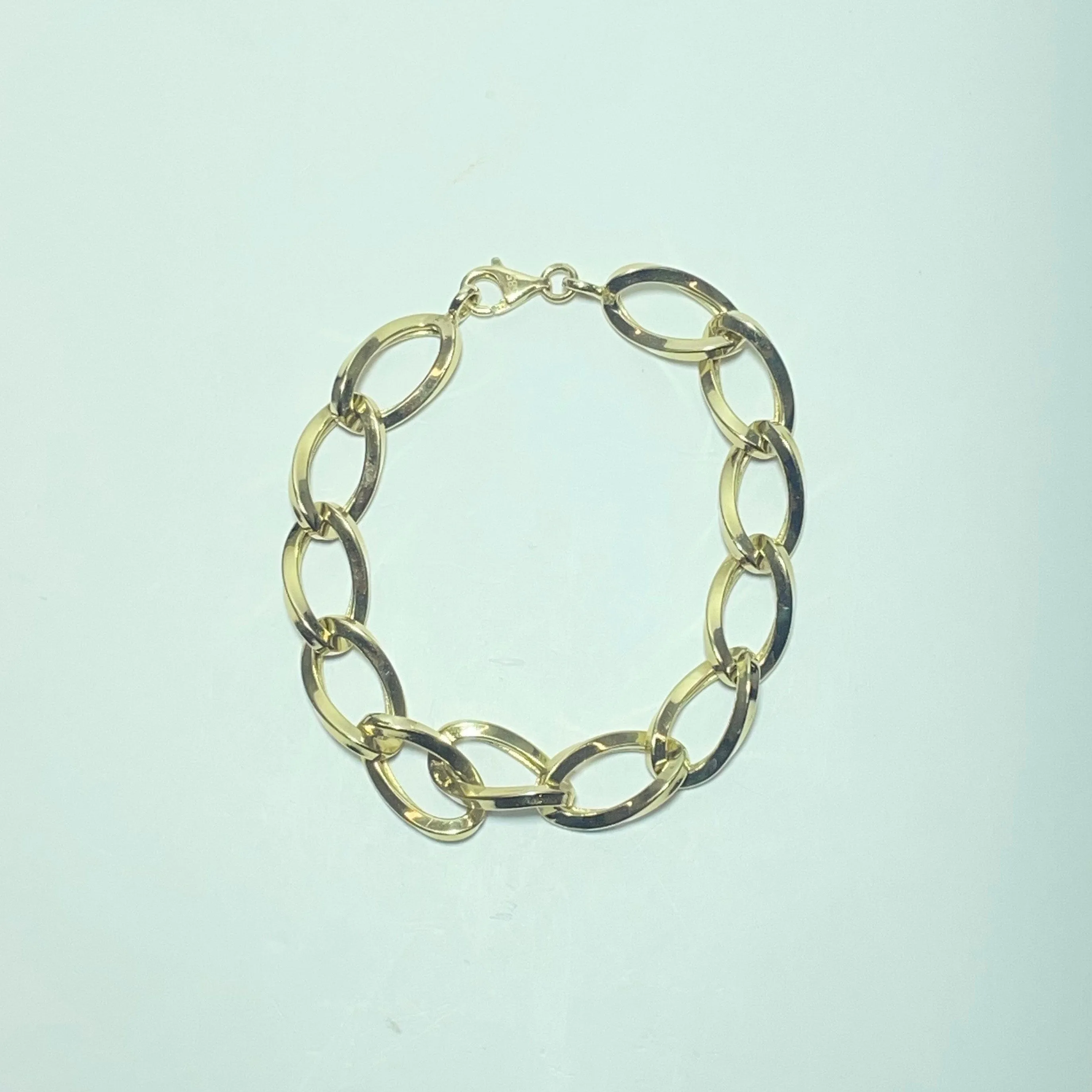 Bracelet maille ovale large en or jaune 14 carats 7,80 g sold by 58 Facettes product image thumbnail 4
