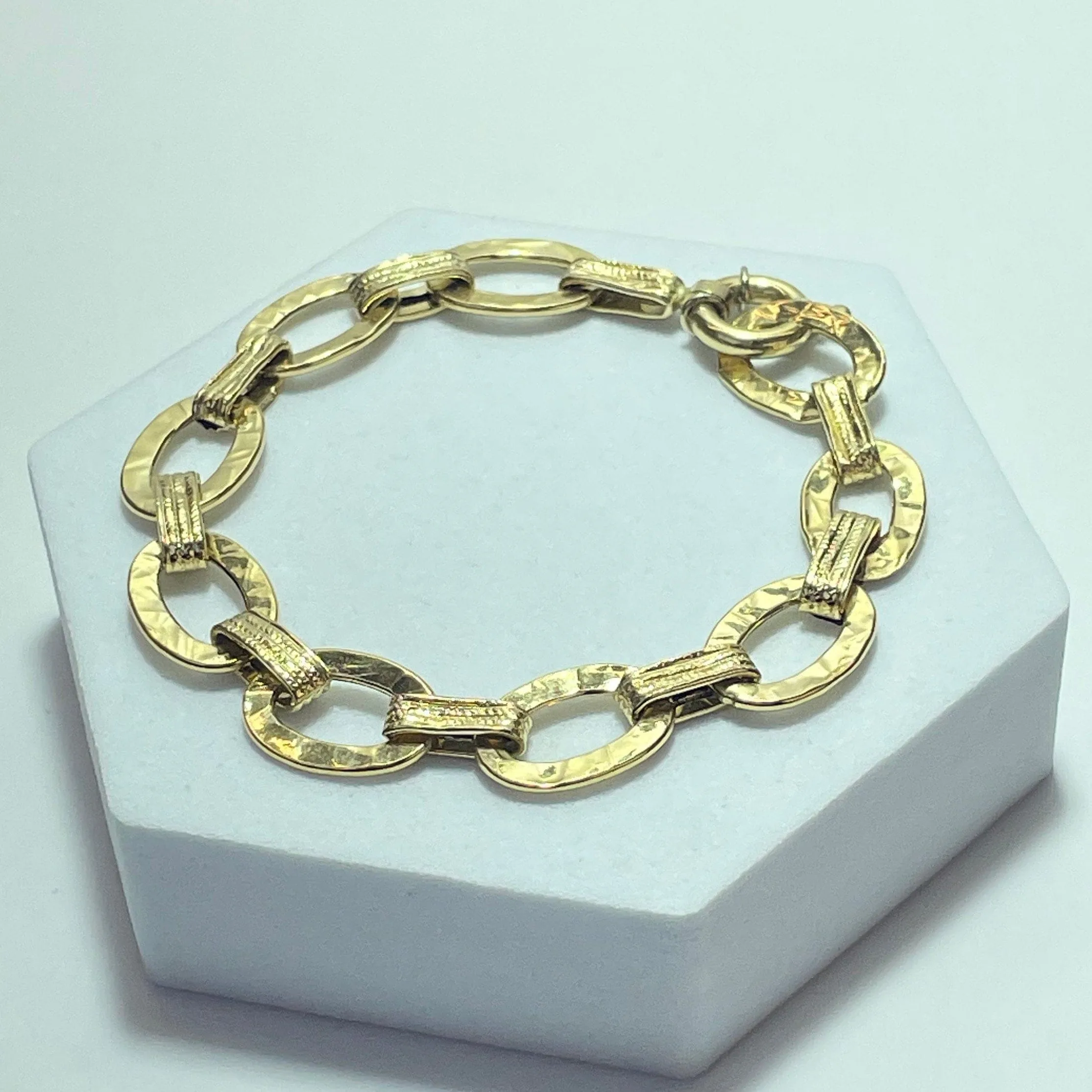 Bracelet à grosse maille en or jaune 18 carats 5,71 g sold by 58 Facettes product image thumbnail 2