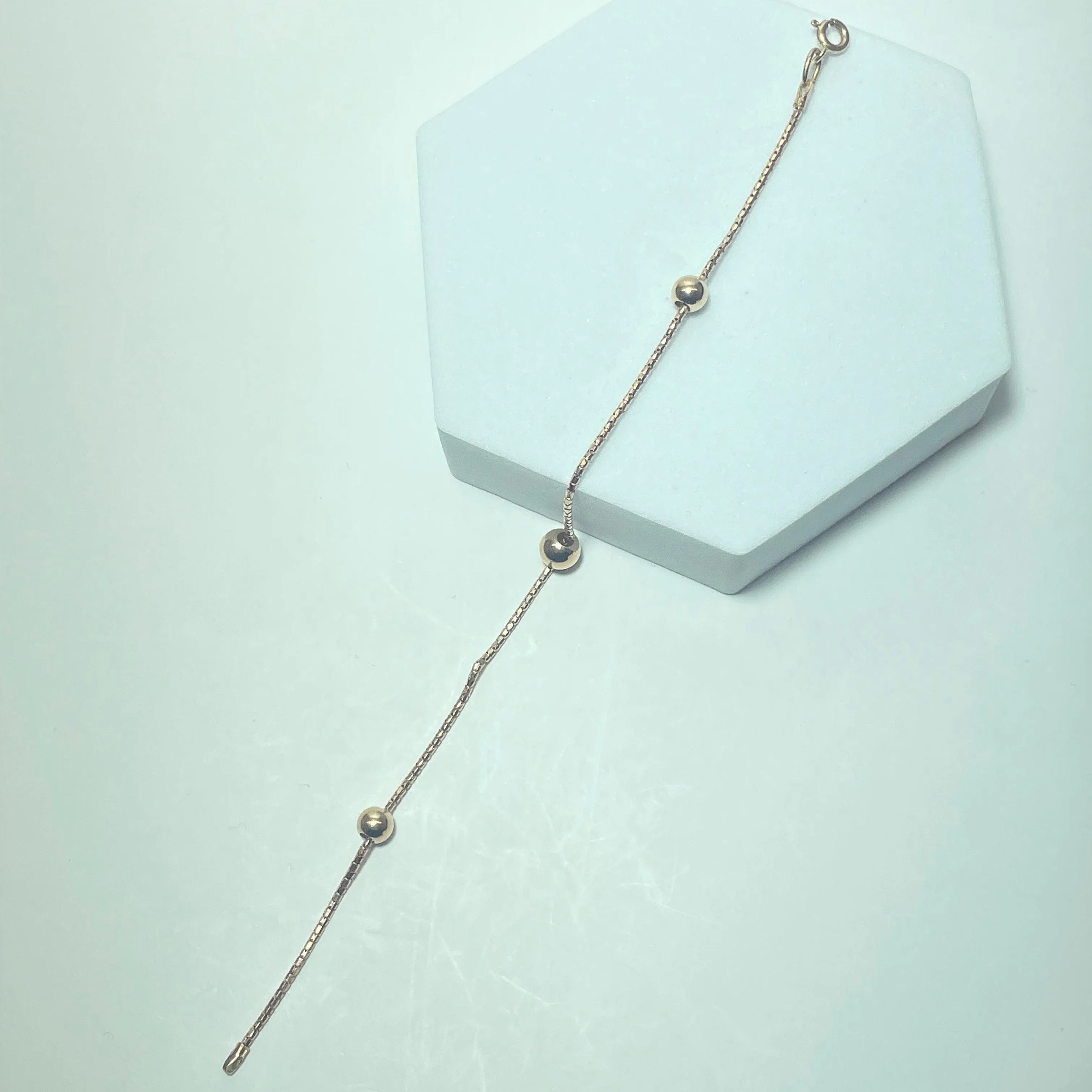 Bracelet perlé en or jaune 14K (585/1000) sold by 58 Facettes product image thumbnail 3