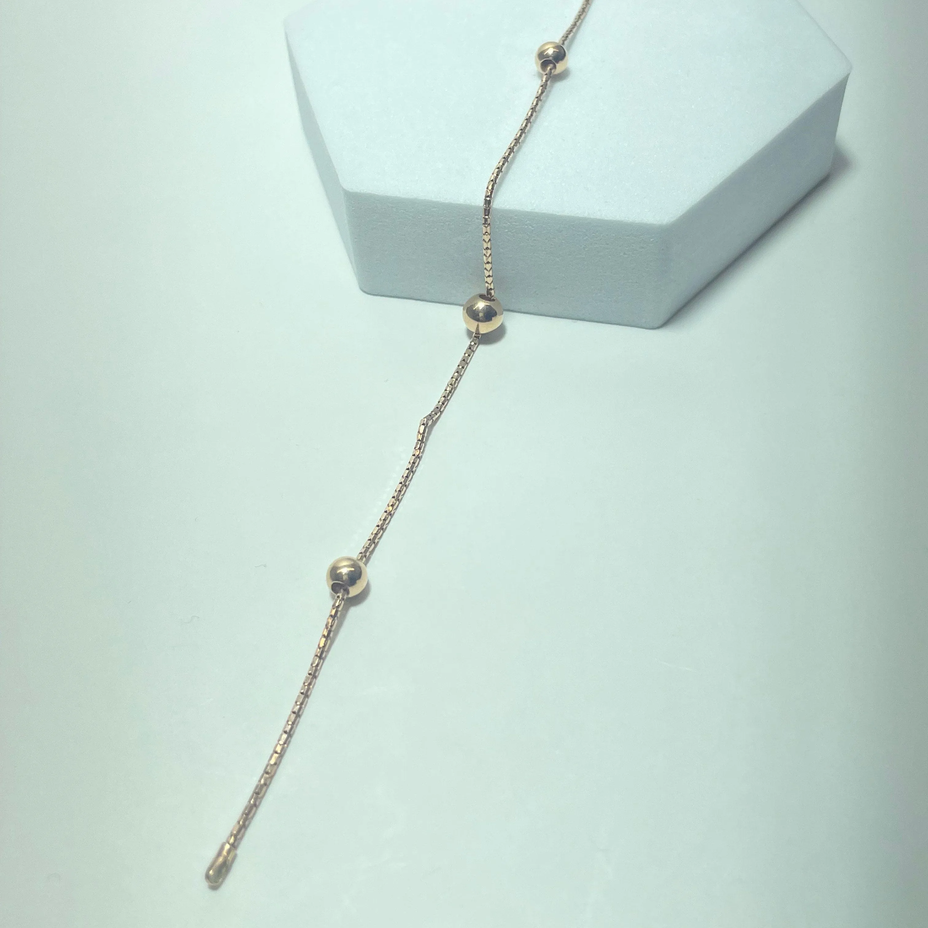 Bracelet perlé en or jaune 14K (585/1000) sold by 58 Facettes product image thumbnail 4