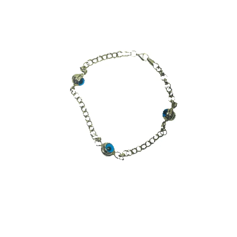 Bracelet à motifs œil bleu en or jaune 14 carats 6,73 g sold by 58 Facettes