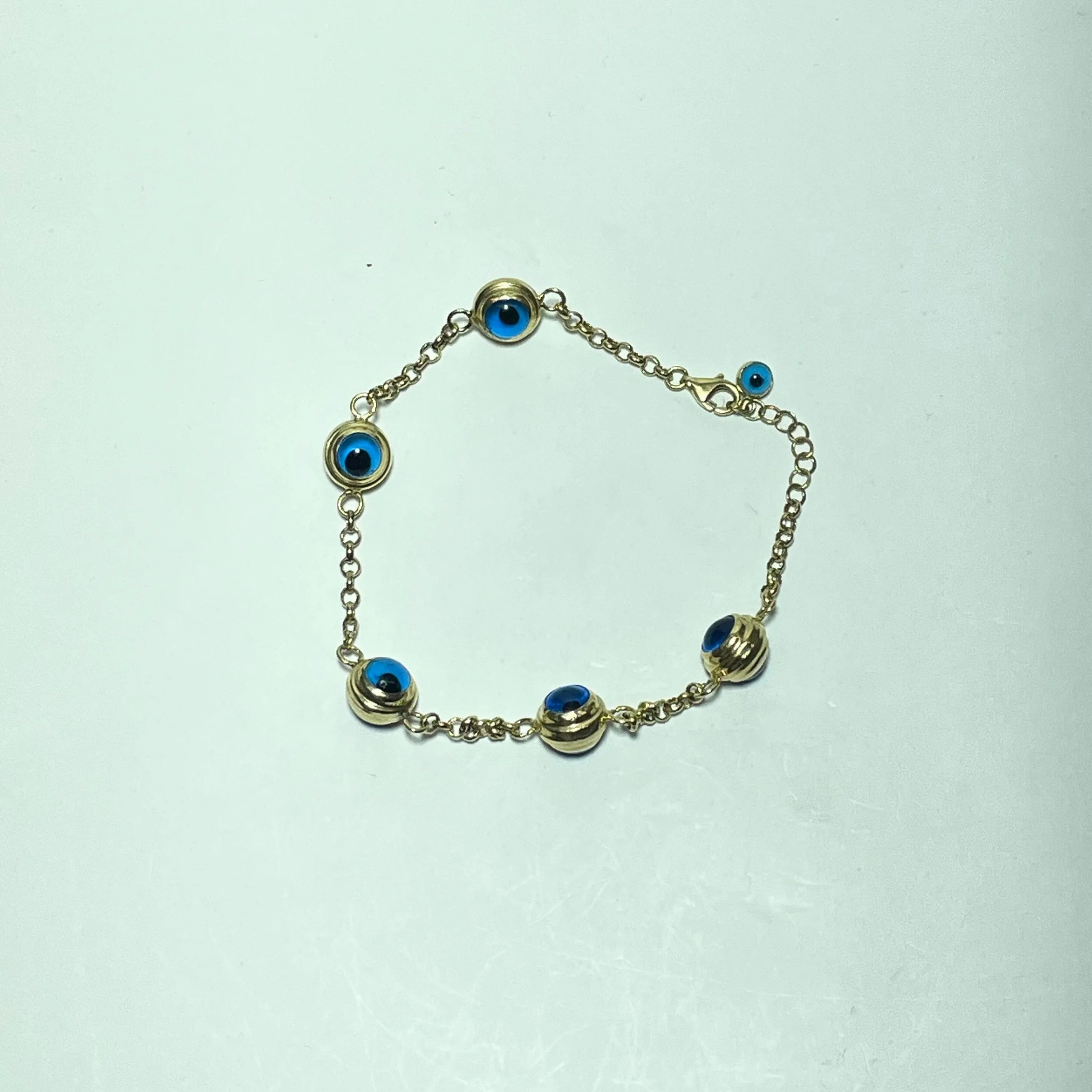 Bracelet œil de protection en or jaune 14 carats 6,30 g sold by 58 Facettes product image thumbnail 2