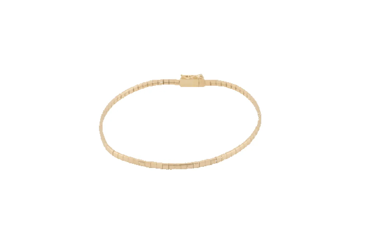 Bracelet snake plat en or jaune 18 kt - 17,5 cm made by 58 Facettes