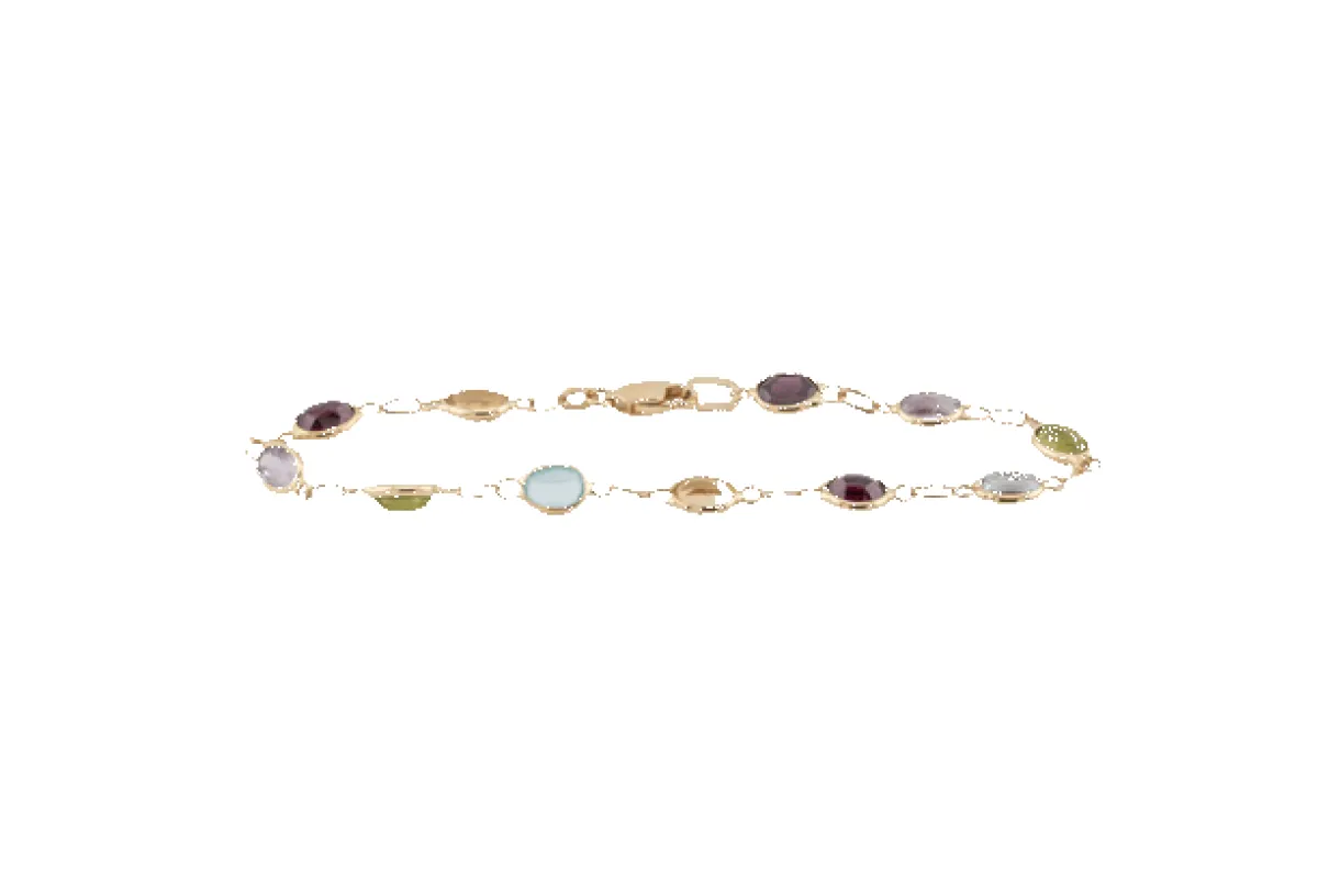 Bracelet en or jaune 18 ct avec pierres semi-précieuses sold by 58 Facettes