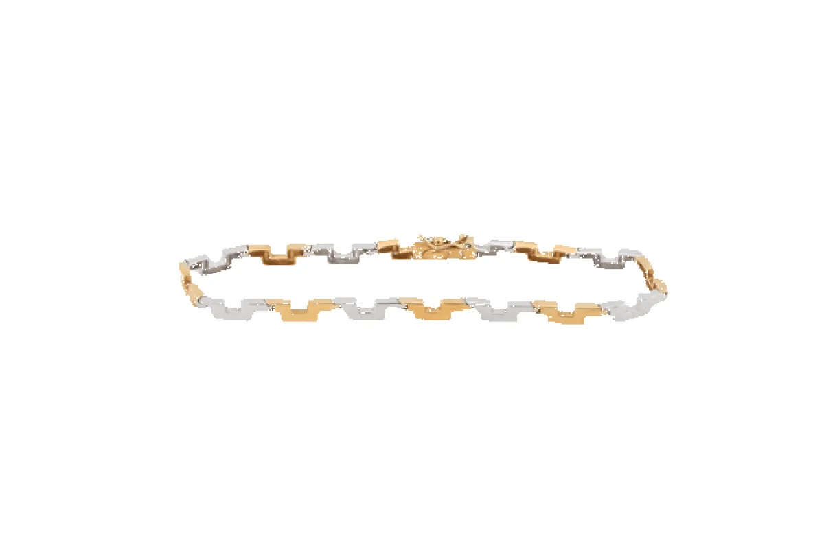 Bracelet en or blanc et or jaune 18 kt sold by 58 Facettes