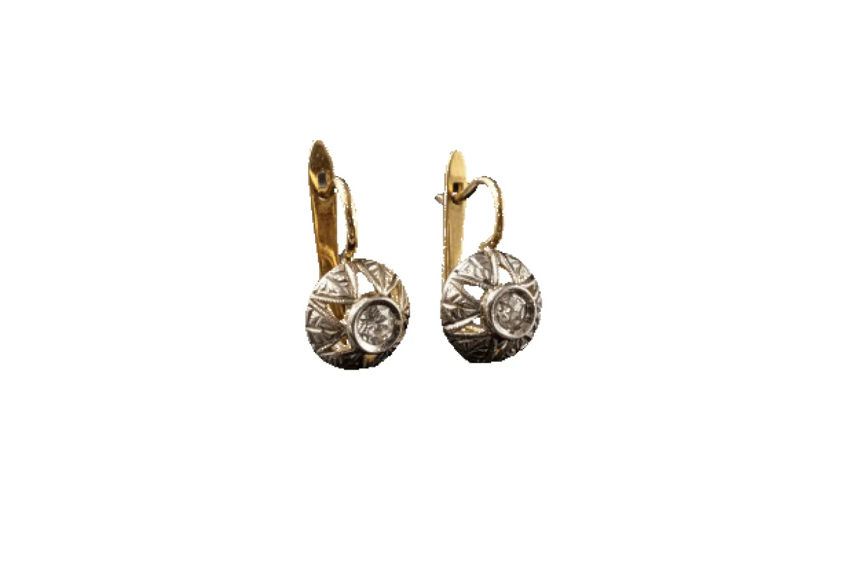 Boucles d’oreilles puces - Premier Novecento en or jaune 750 et diamants sold by 58 Facettes