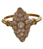 Bague or jaune diamants marquise sold by 58 Facettes