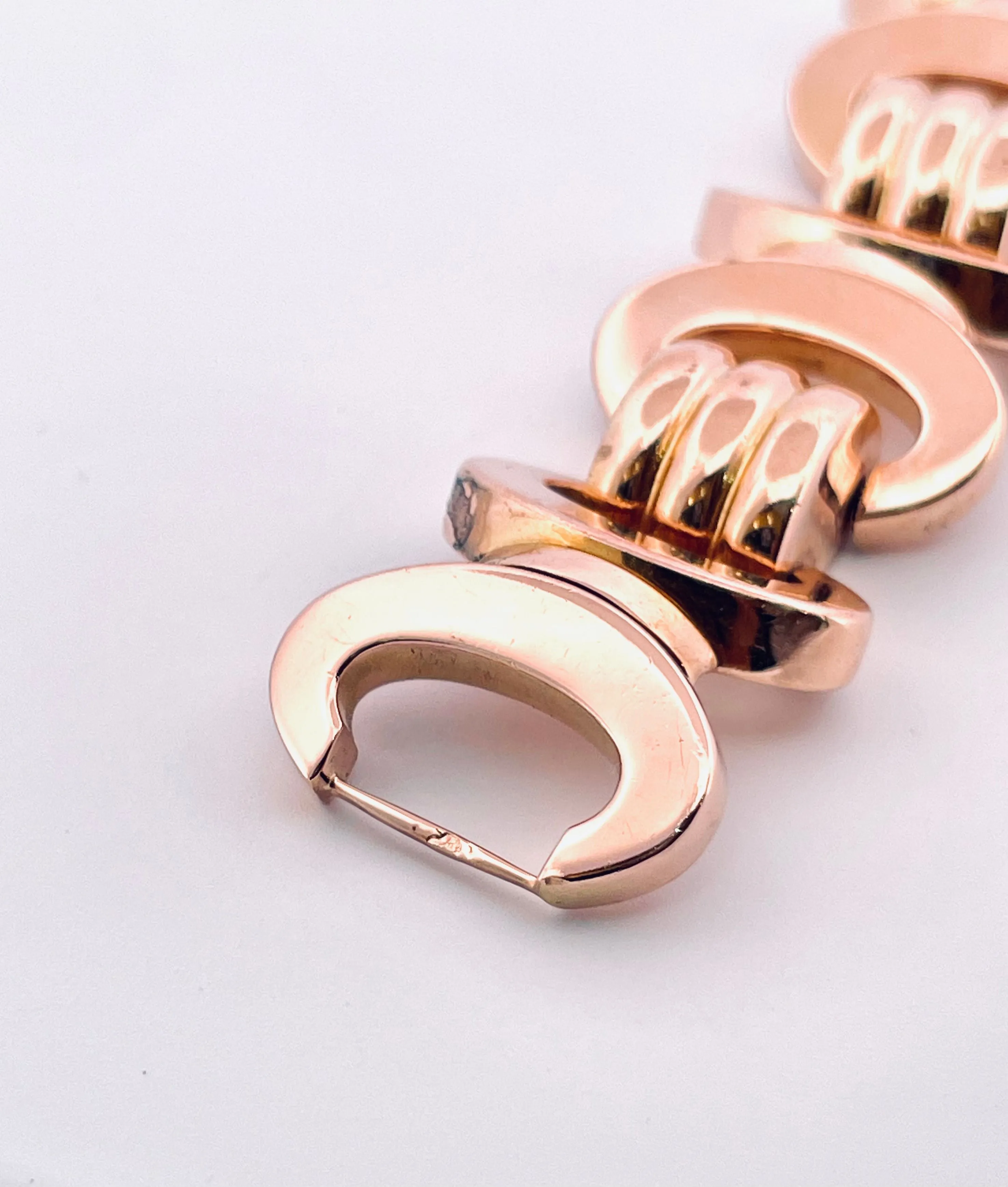 Bracelet Tank ancien en or rose 18 carats sold by 58 Facettes product image thumbnail 3