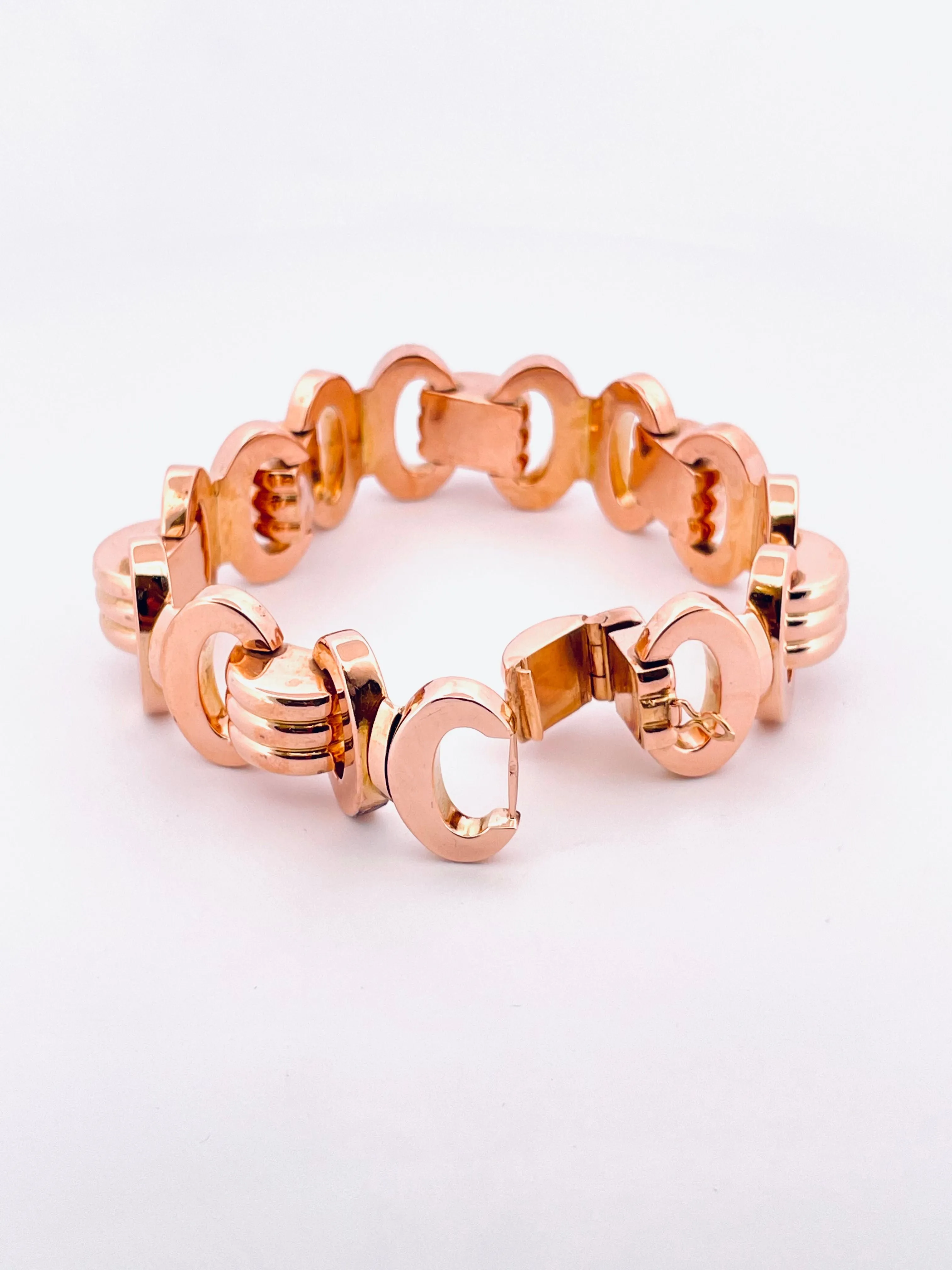 Bracelet Tank ancien en or rose 18 carats sold by 58 Facettes product image thumbnail 4