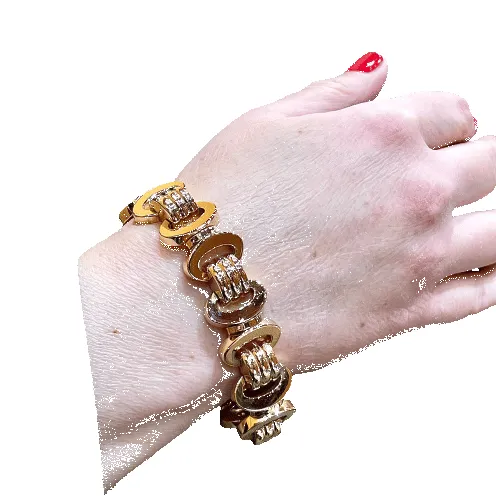 Bracelet Tank ancien en or rose 18 carats sold by 58 Facettes