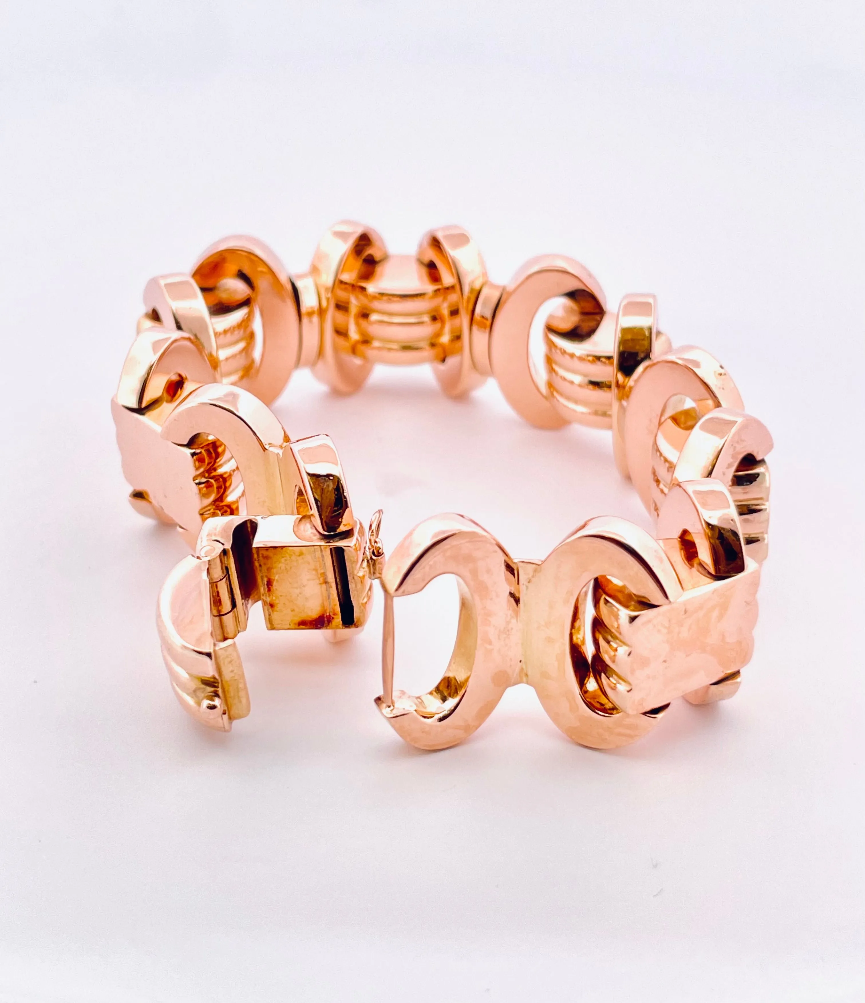 Bracelet Tank ancien en or rose 18 carats sold by 58 Facettes product image thumbnail 2