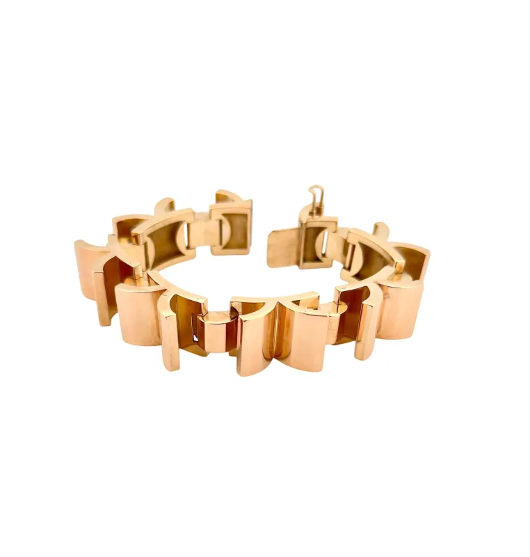 Bracelet Tank rétro en or jaune 18 carats sold by 58 Facettes