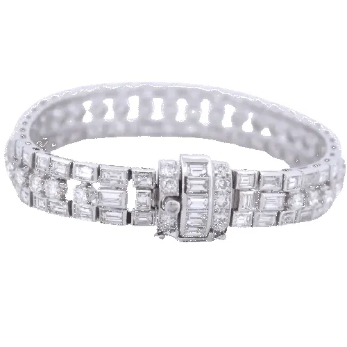 Bracelet vintage en platine 950 et diamants (18,50 ct) sold by 58 Facettes