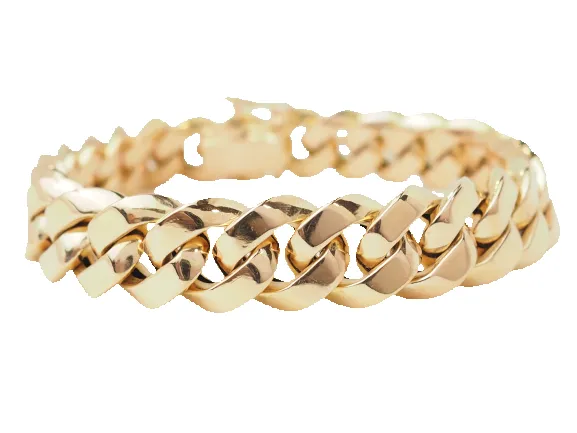 Bracelet vintage maille gourmette en or rose 18 ct sold by 58 Facettes